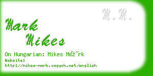 mark mikes business card